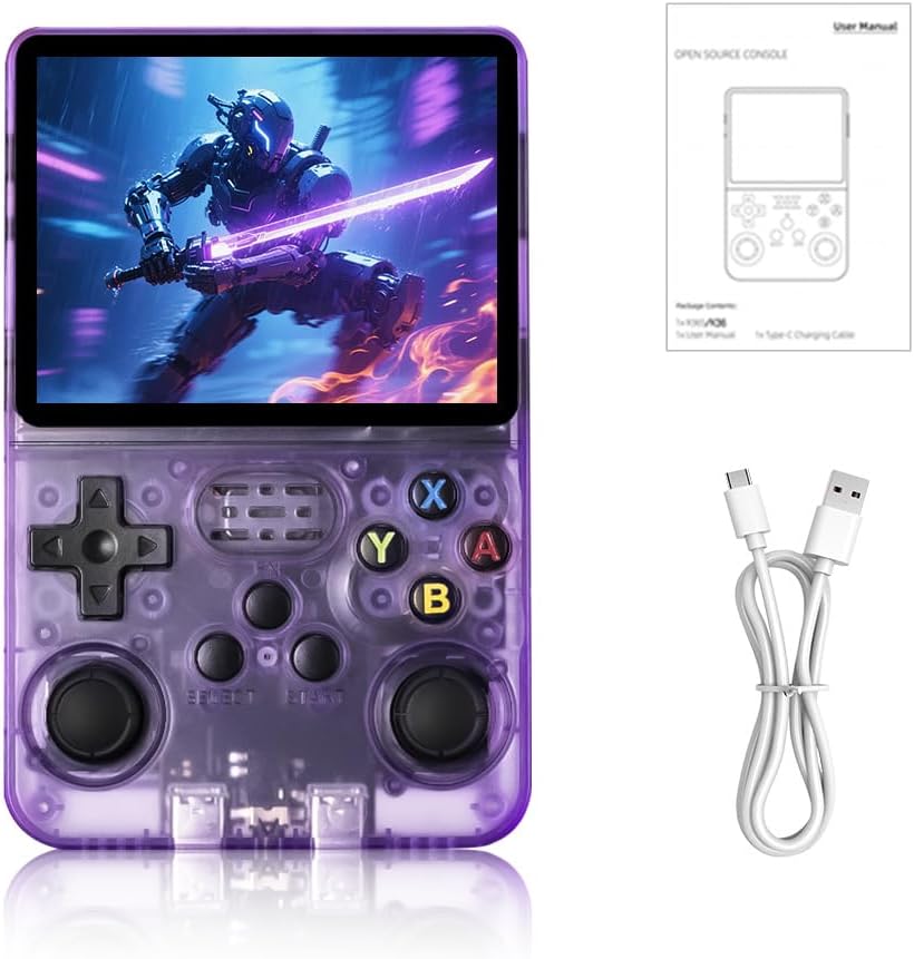 Tekko Game Console, Handheld Retro Game Console with 35,000+ Games, 3.5" IPS Screen, and Dual TF Card 128 GB System, Supports 20+ emulators and Features HDMI and TV Output