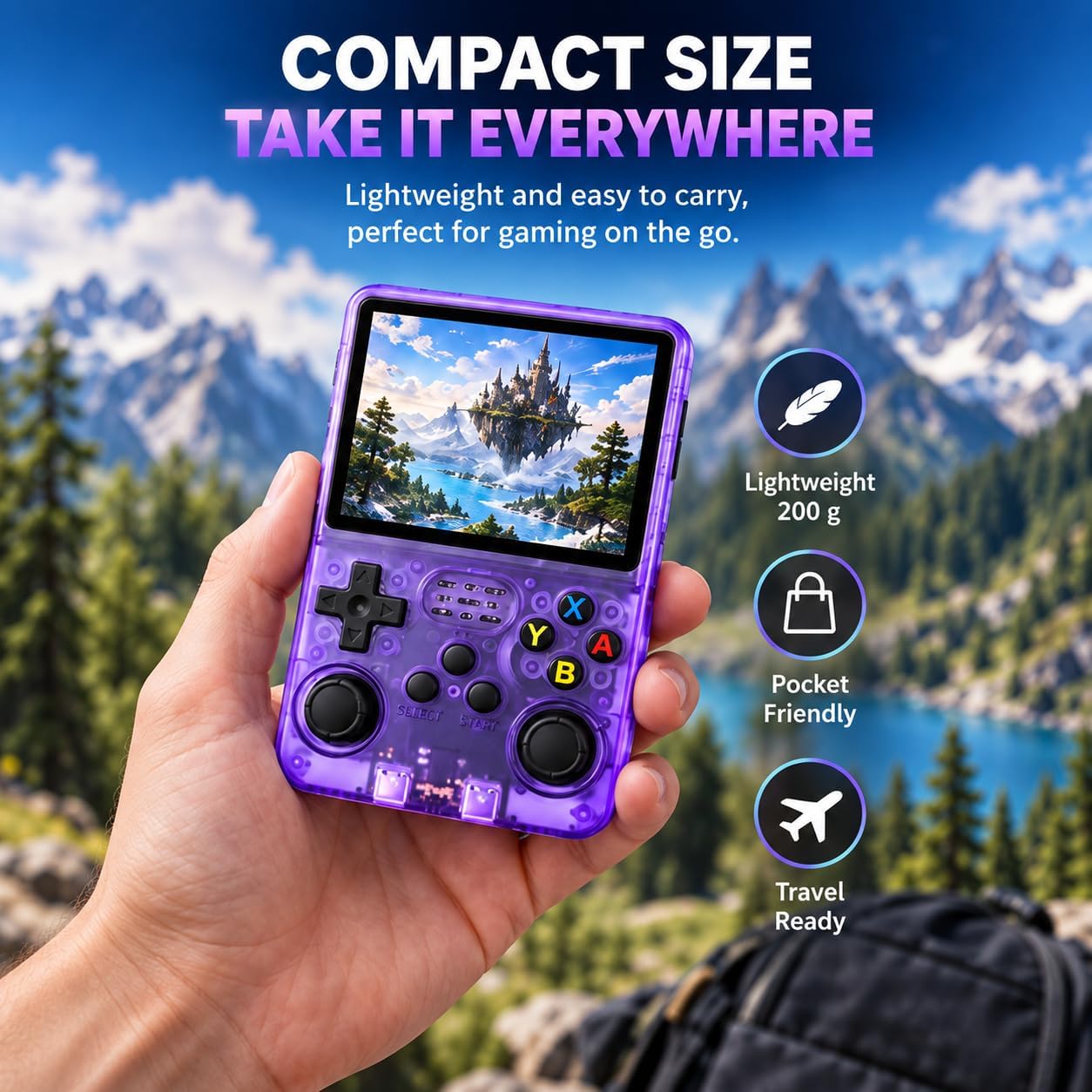 Tekko Game Console, Handheld Retro Game Console with 35,000+ Games, 3.5" IPS Screen, and Dual TF Card 128 GB System, Supports 20+ emulators and Features HDMI and TV Output - Image 3