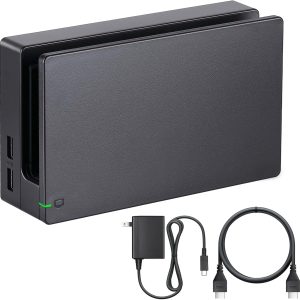 TV Dock Station for Switch - 3-in-1 Replacement TV Base Docking Station Set with Upgraded IC Module, Charger, HDMI Cable Accessories for Switch Console - Not for Switch 2