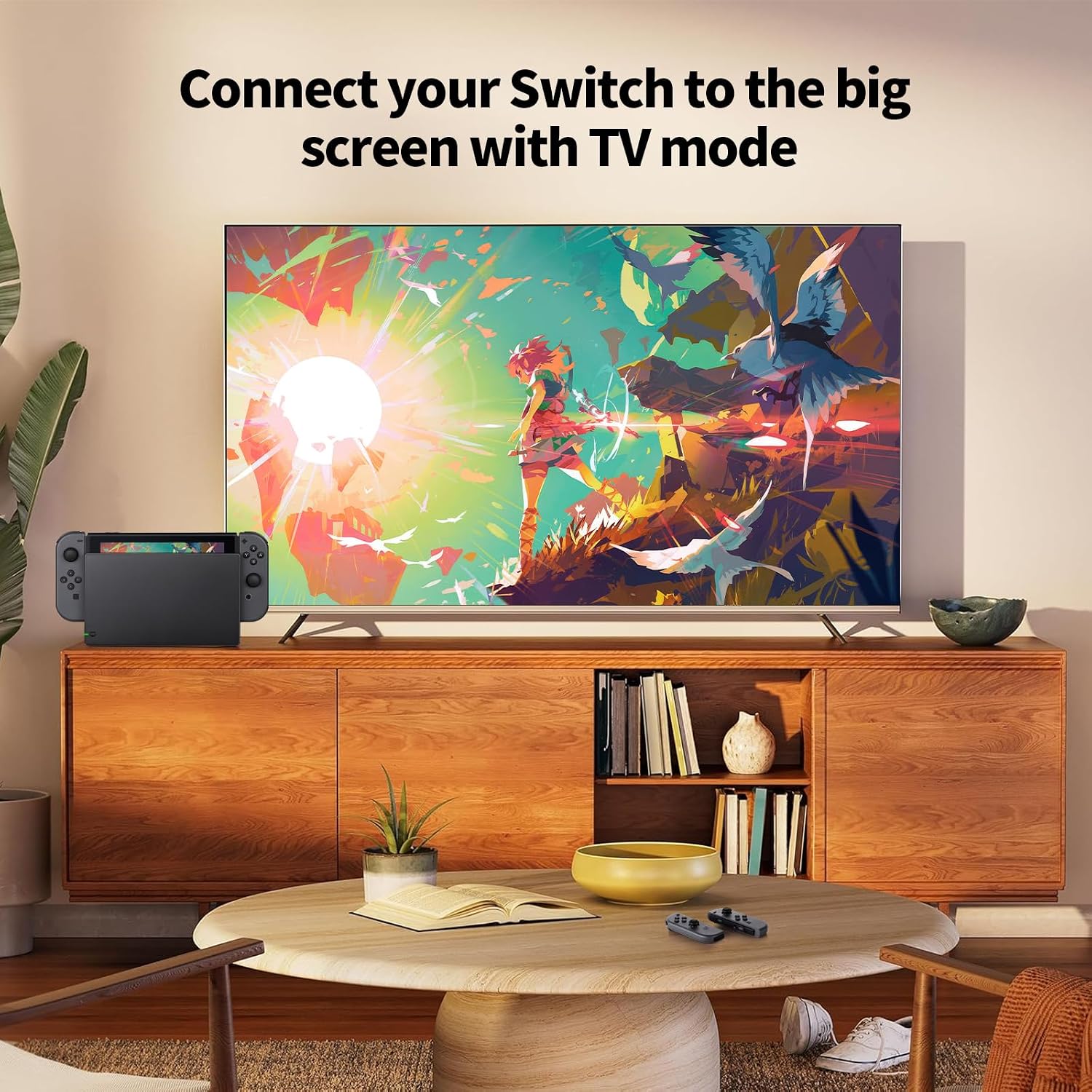 TV Dock Station for Switch - 3-in-1 Replacement TV Base Docking Station Set with Upgraded IC Module, Charger, HDMI Cable Accessories for Switch Console - Not for Switch 2 - Image 2