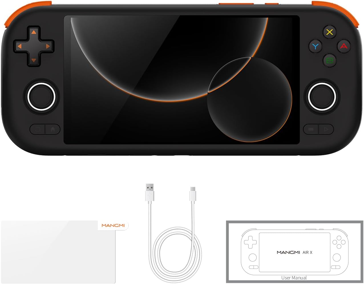 MANGMI AIR X Android Handheld Game Console, 5.5" FHD IPS, 4GB+64GB, Black