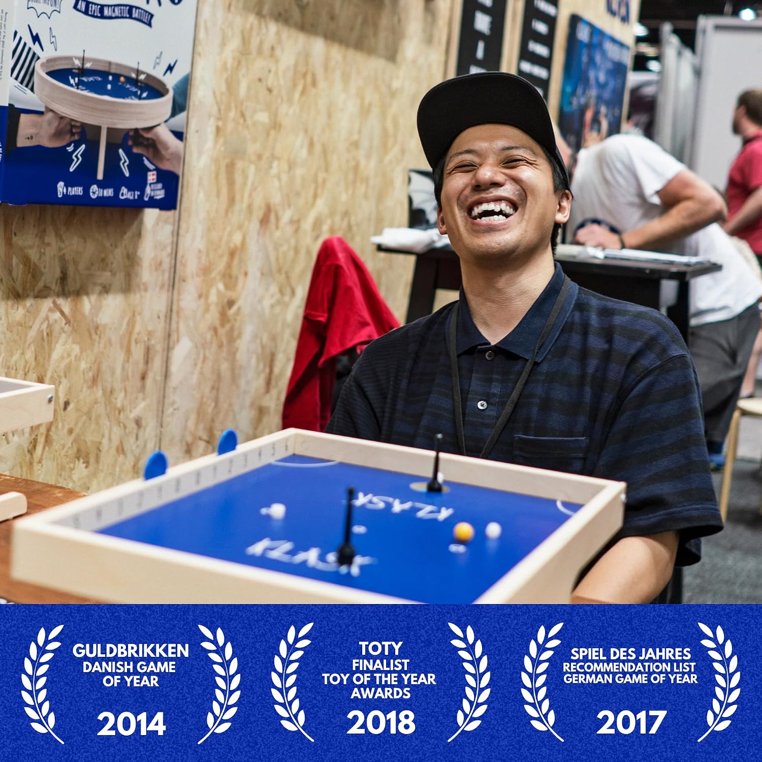 KLASK Magnetic Tabletop Game- Half Air Hockey, Half Foosball, Ages 8+ - Image 5