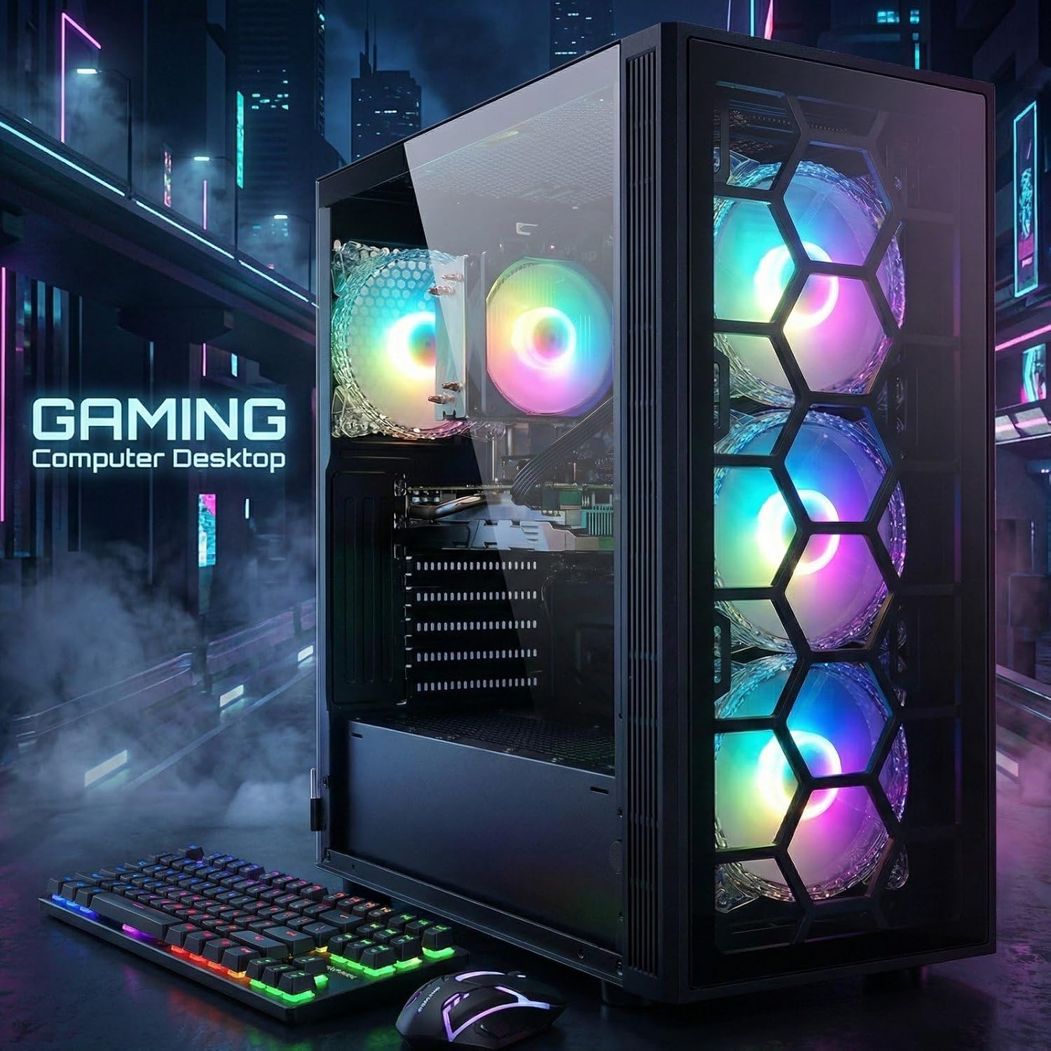 STGAubron Gaming PC Desktop,Core i3-10100F,GTX 1660S 6G,16GB DDR4,512G SSD - Image 4