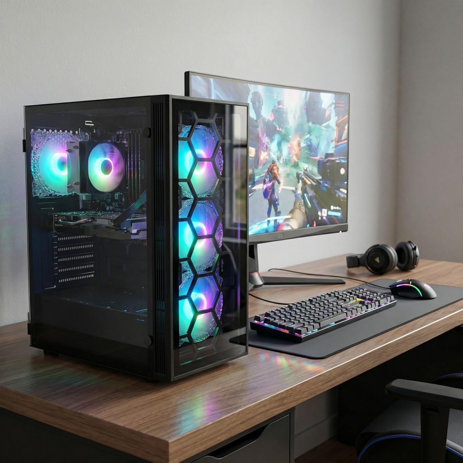 STGAubron Gaming PC Desktop,Core i3-10100F,GTX 1660S 6G,16GB DDR4,512G SSD - Image 5