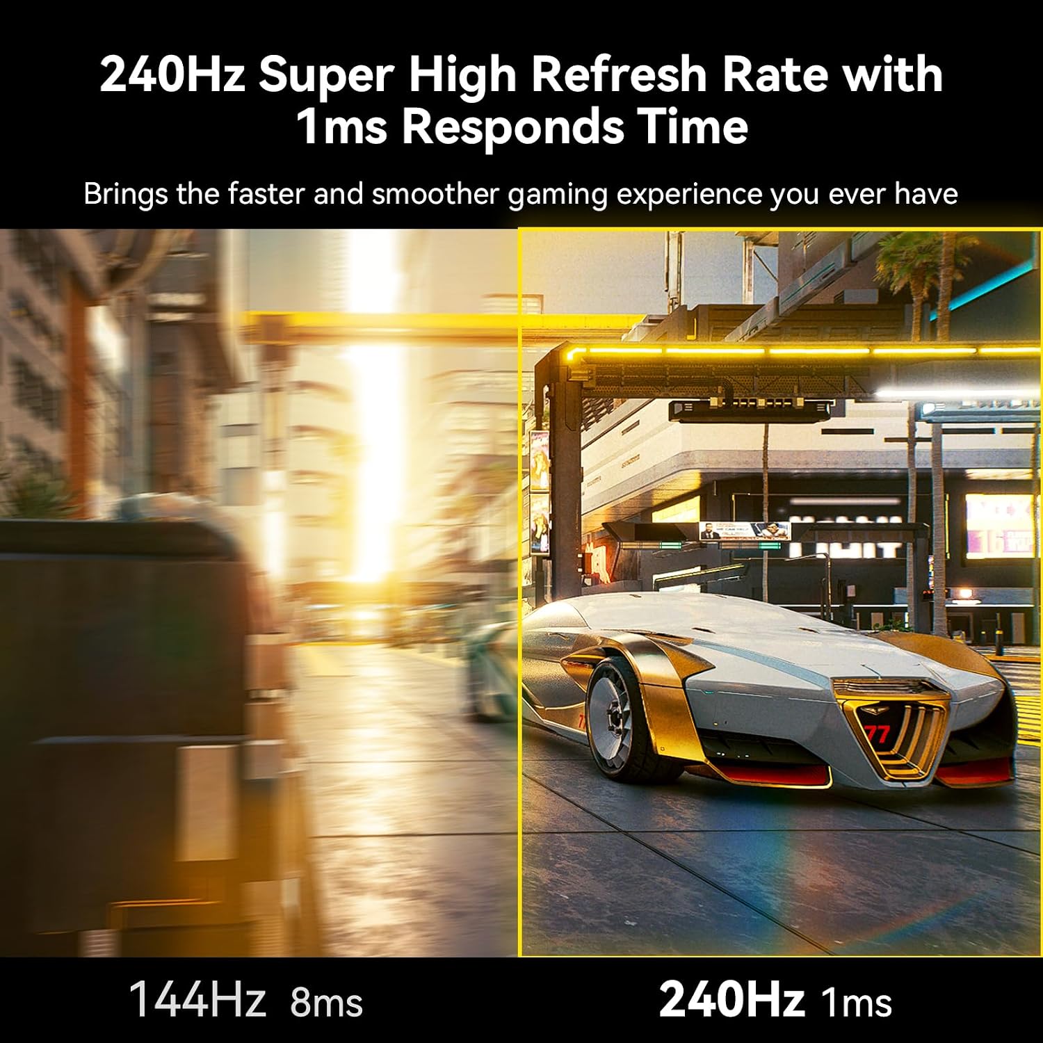 SANSUI 32 Inch Curved 240Hz Gaming Monitor High Refresh Rate, FHD 1080P - Image 2